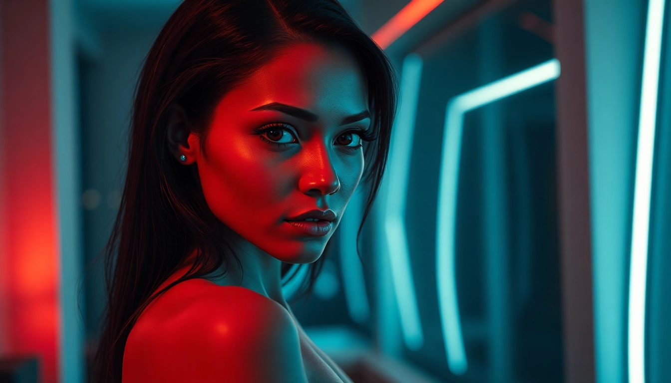 A striking depiction generated by a leading nsfw ai generator showcasing an alluring digital influencer in a high-resolution, hyper-realistic style with detailed textures and mood-enhancing lighting.