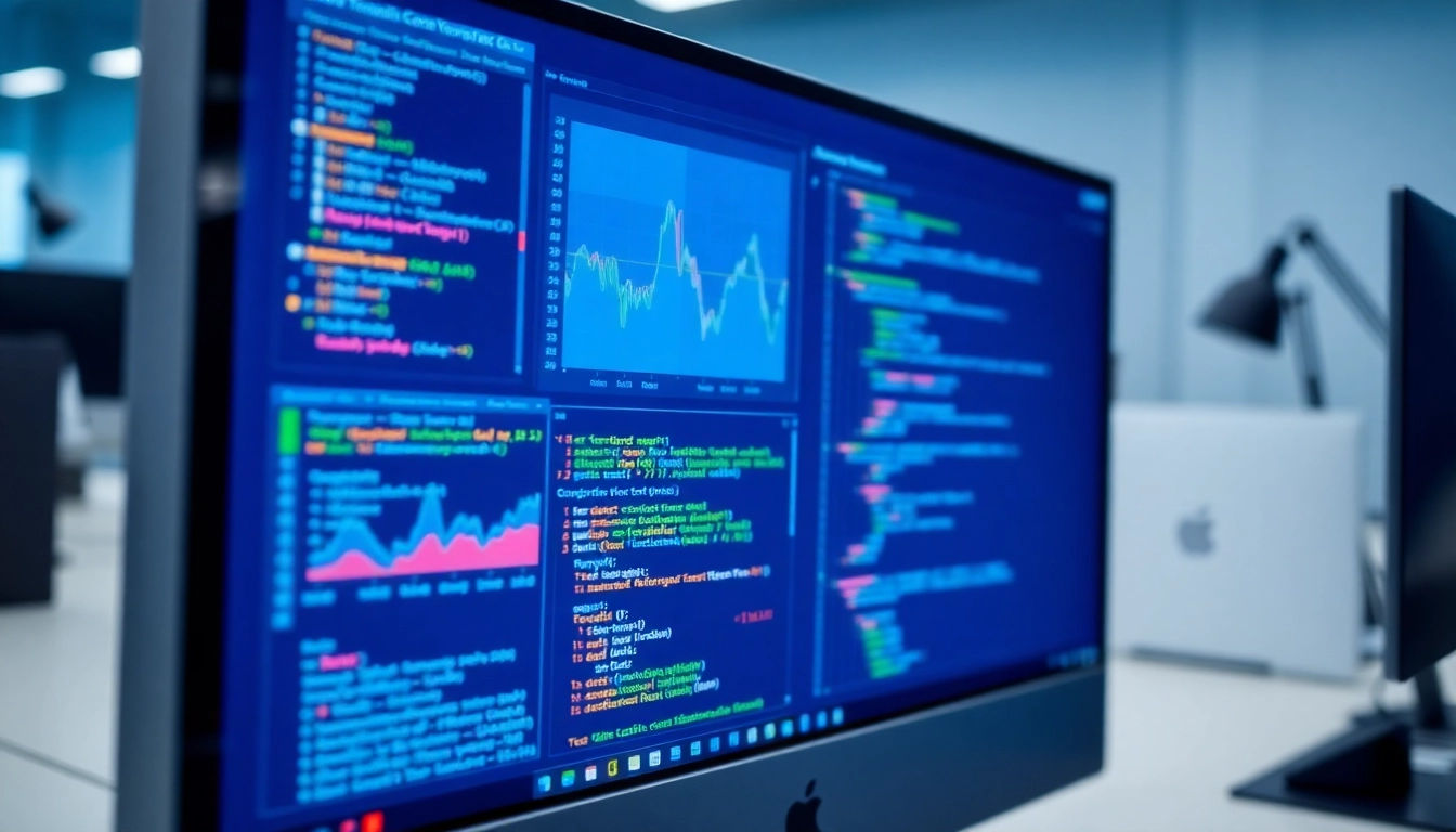 High-tech workspace showcasing AI text converter tools improving content quality and bypassing